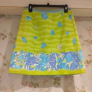lilly pulitzer reversible wrap skirt size 10